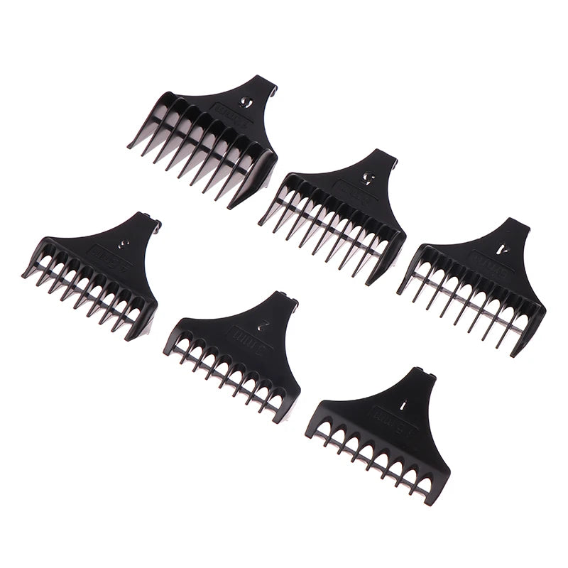 6Pcs/set Professional Hair Trimmer Limit Comb Universal Guards For T9 1.5/3/4.5/6/9/12 Mm Hairdresser Hair Cutting Guide Barber