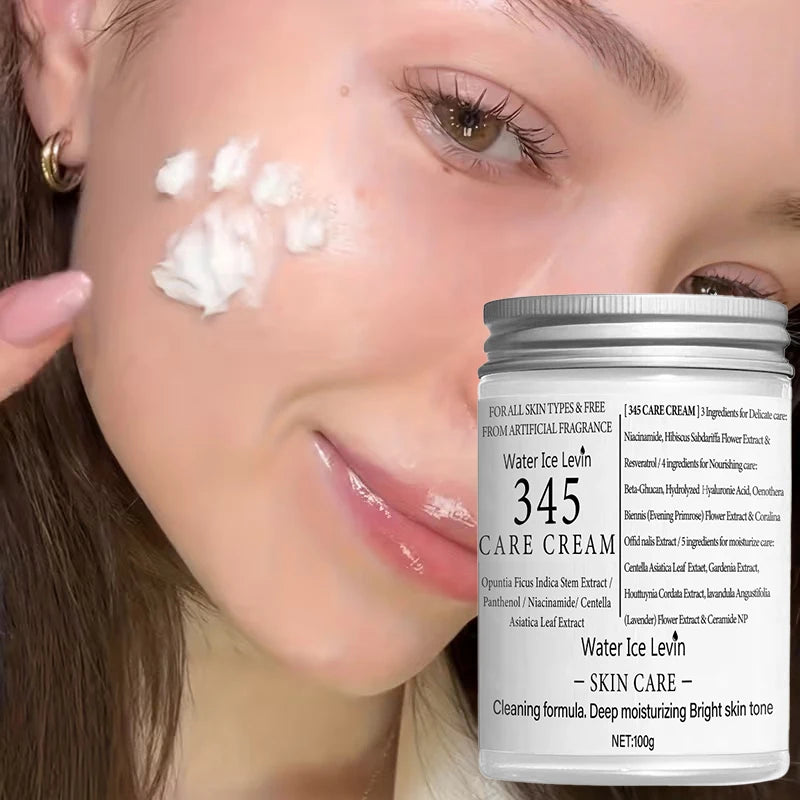345 Series Skincare Products Eye Cream & Serum & Face Cream Set Effective Lifting Hydrates And Moisturizes, Repairs Dark Circles