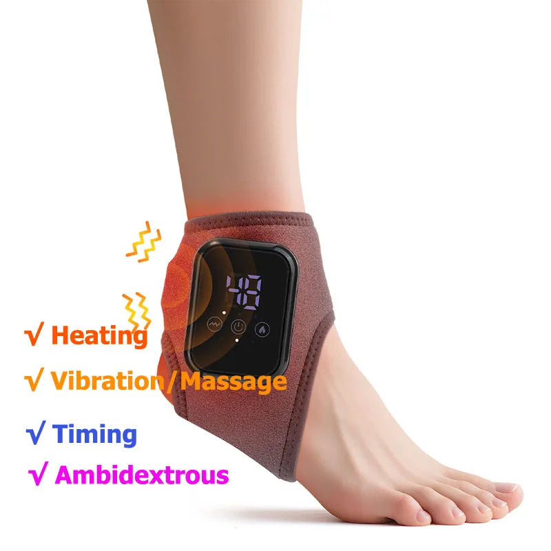 Wireless Neck Heating Pad Electric Vibration Massage Heated Neck Wrap for Neck & Shoulder Rechargeable Neck Warmer Portable