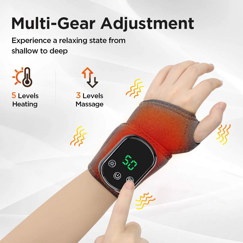 Wireless Neck Heating Pad Electric Vibration Massage Heated Neck Wrap for Neck & Shoulder Rechargeable Neck Warmer Portable
