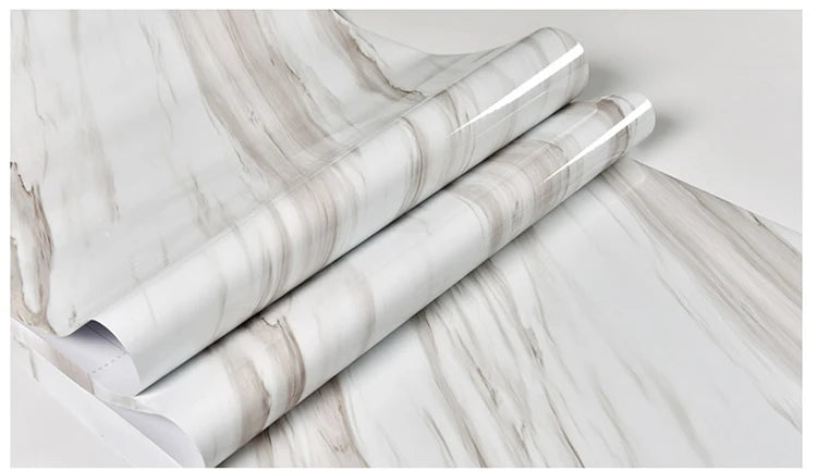 60cm Kitchen oil sticker self-adhesive marble pattern waterproof cabinet stove countertop wallpaper desktop bathroom renovation