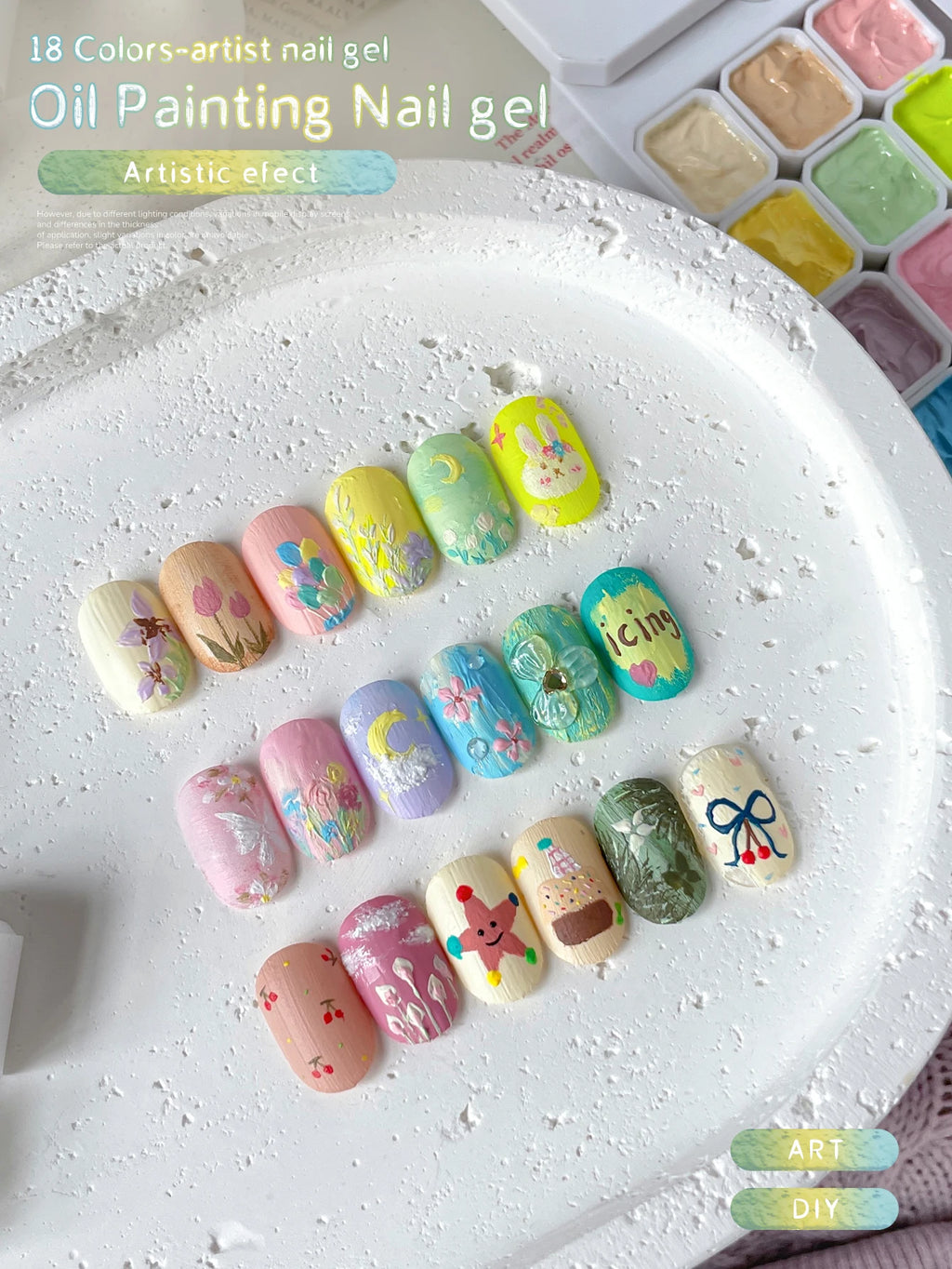 MORDDA 18-Colors Solid Gel Nail Gel Semi Permanent Nail Art Soaking UV LED Gel Christmas Manicure Gift Nail Salon DIY Manicure
